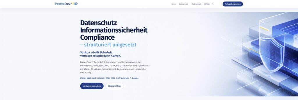 Startseite von ProtectYourIT